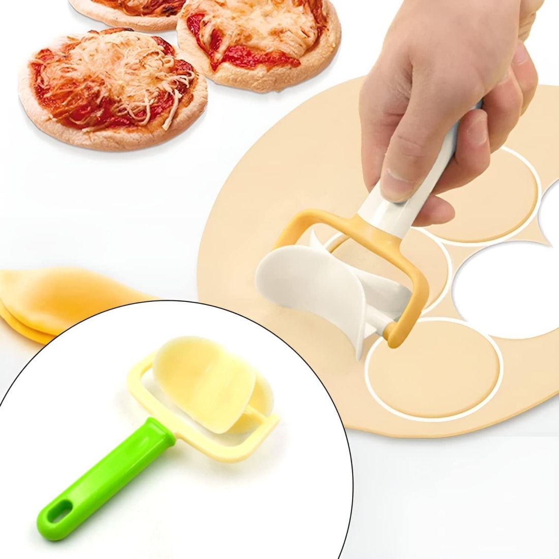 Puri Cutter Roller And Cake Ball Tool, Mixed Colours