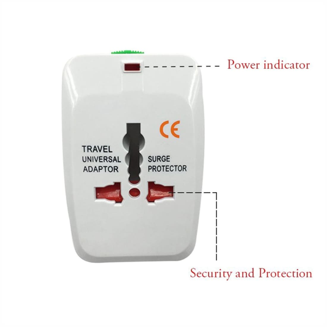 Universal Travel Adapter with USB, AU/UK/US/EU Plug Converter