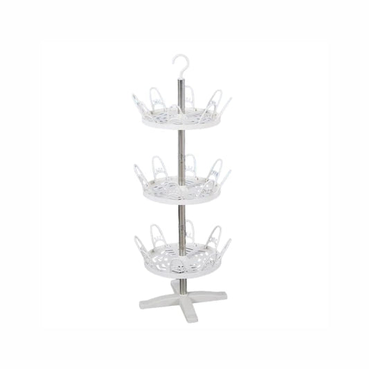 3-Tier Rotating Shoe Rack, Compact