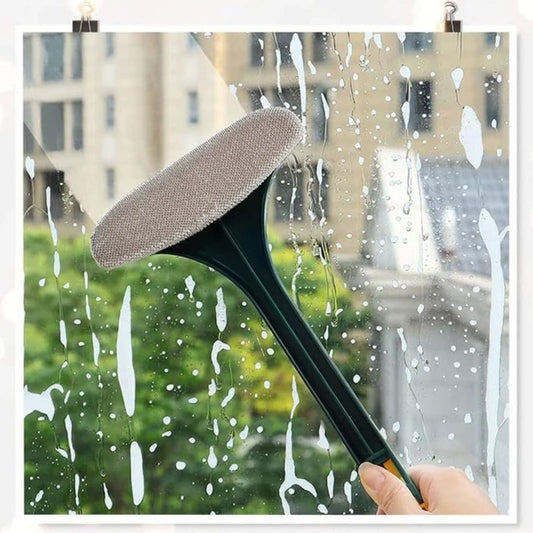 Magic 2-in-1 Window Cleaner With Mesh Brush, Wiper